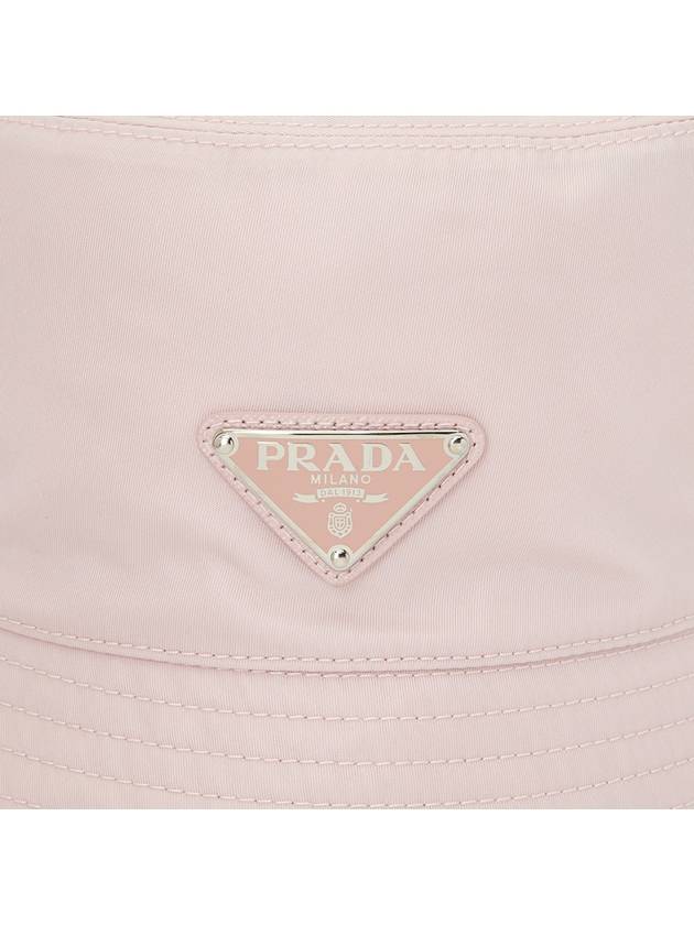 Re-Nylon Triangle Logo Bucket Hat Alabaster Pink - PRADA - BALAAN 7