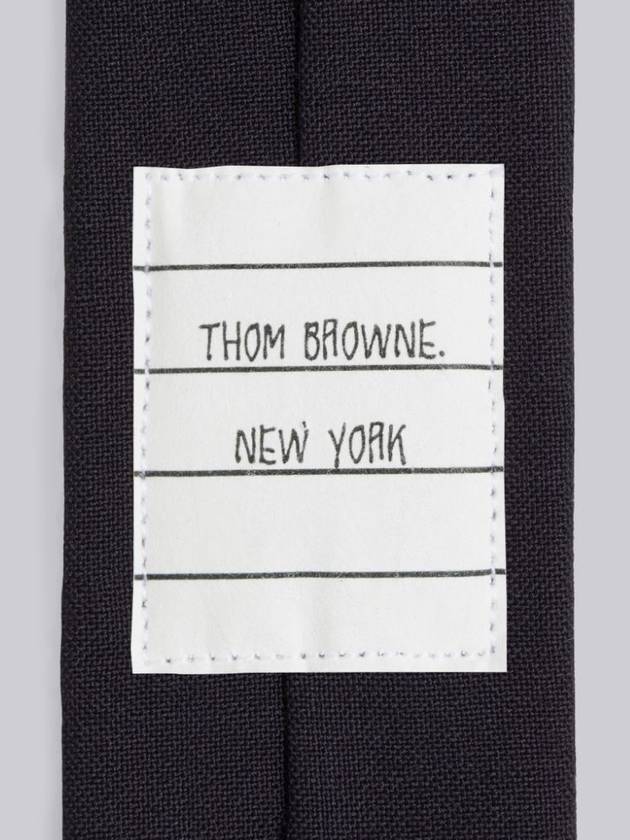 4-Bar Plain Wool Tie Navy - THOM BROWNE - BALAAN 4