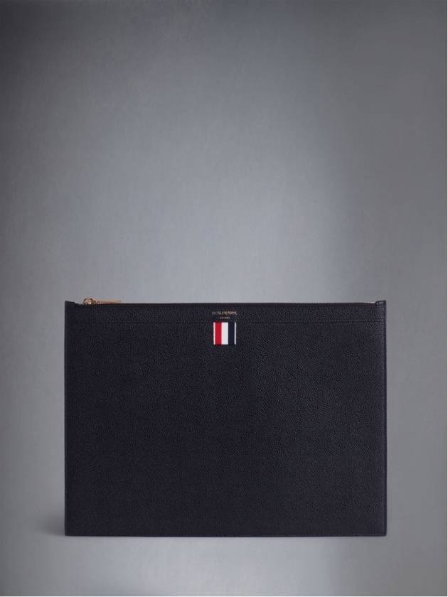 Medium Document Holder Clutch Bag Black - THOM BROWNE - BALAAN 8