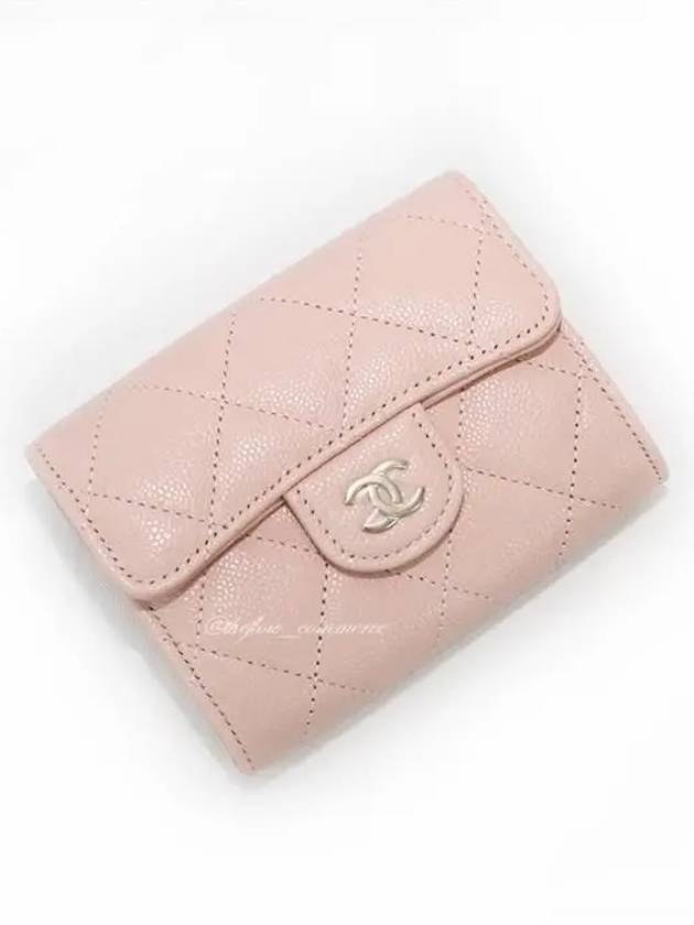 Women's Classic Flap Calfskin Card Wallet Pink - CHANEL - BALAAN 5