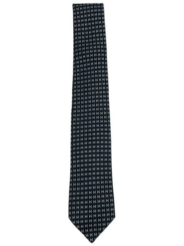 Faconnee H Neck Tie Black - HERMES - BALAAN 2