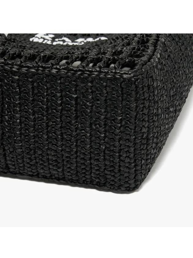 Small Crochet Tote Bag Black - PRADA - BALAAN 4