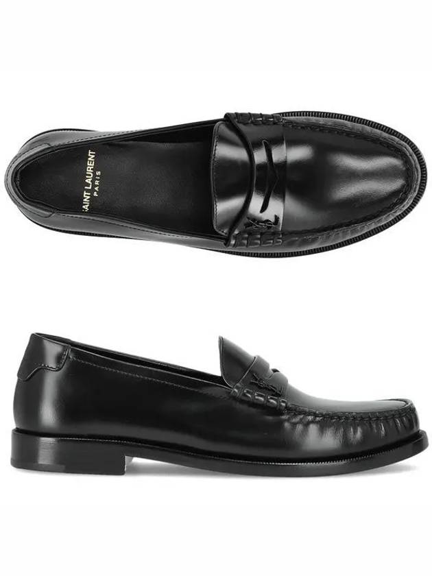 Women's Monogram Le Penny Loafer Black - SAINT LAURENT - BALAAN 2