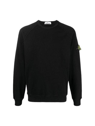 Wappen Patch Round Sweatshirt Black - STONE ISLAND - BALAAN 1