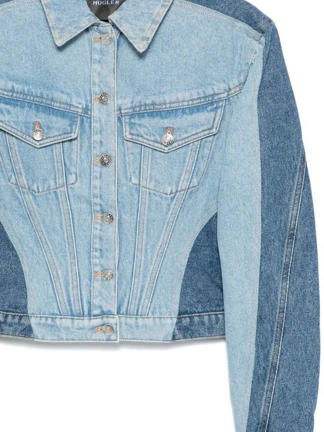 Mugler Blue Cotton Casual Jacket - MUGLER - BALAAN 2