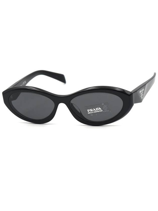 Eyewear Oval Frame Sunglasses Black - PRADA - BALAAN 2