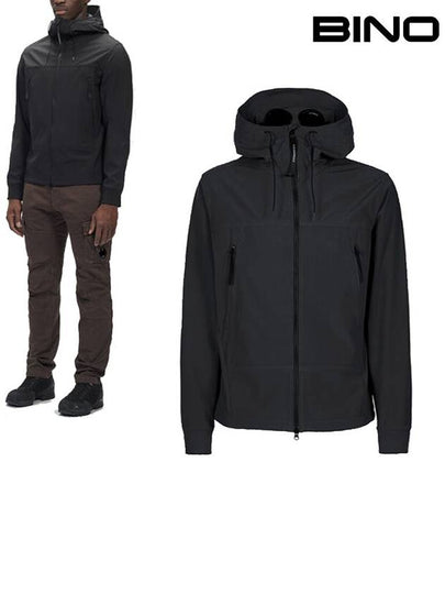 Shell R Goggle Hooded Jacket Black - CP COMPANY - BALAAN 2