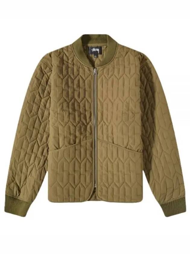 115670 OLIVE Quilted Liner Jacket - STUSSY - BALAAN 1