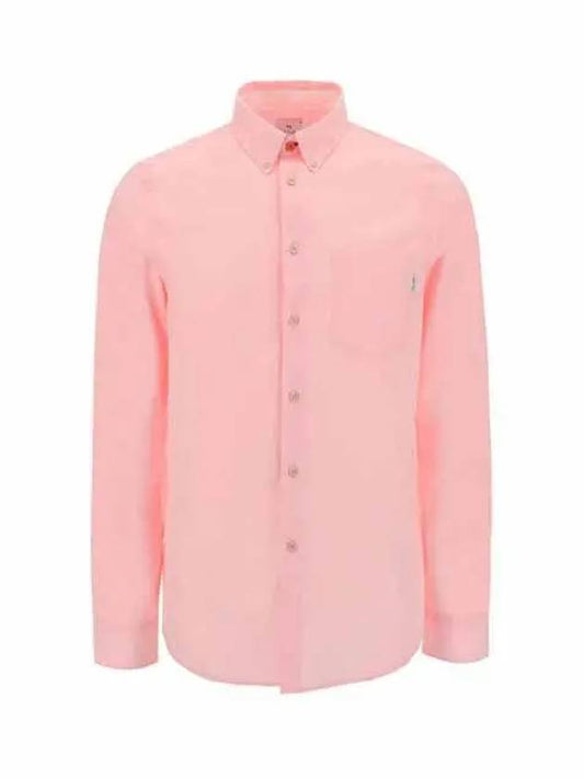 Tailored Organic Cotton Long Sleeve Shirt Pink - PAUL SMITH - BALAAN.