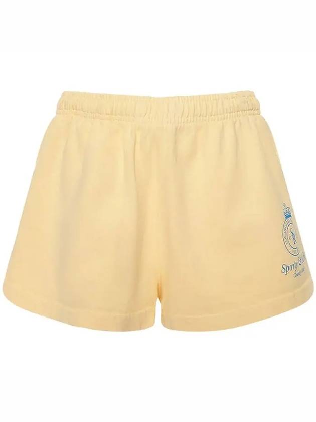 Print Logo Crown Disco Shorts Yellow - SPORTY & RICH - BALAAN 1