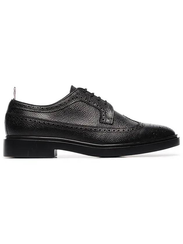 Men's Classic Long Wing Brogue Lace Up Brogue Shoes Black - THOM BROWNE - BALAAN.