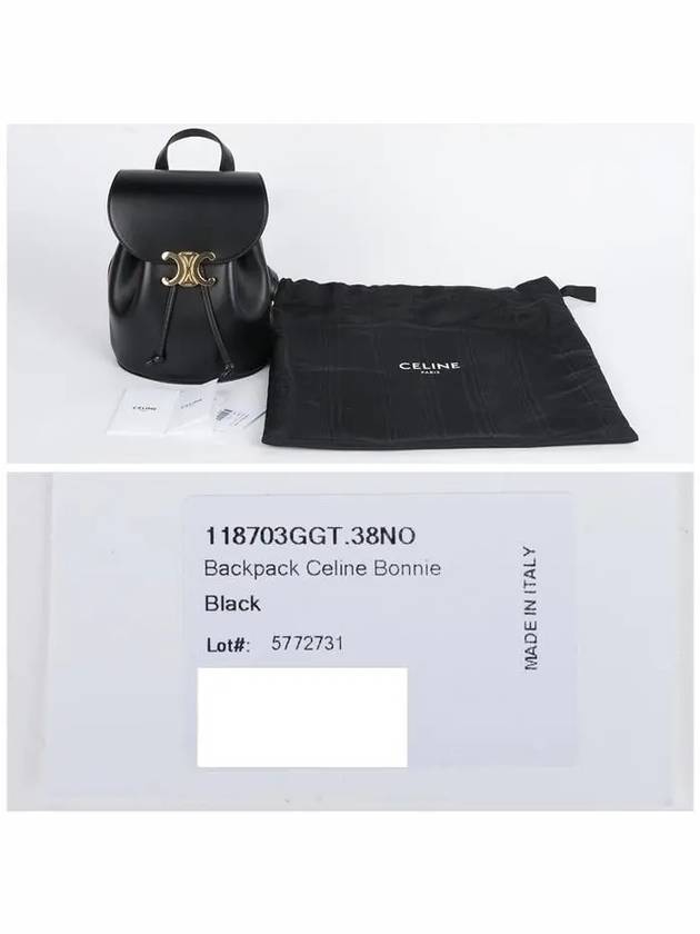 Bonnie Smooth Calfskin Backpack Black - CELINE - BALAAN 8