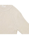 Logo Patch Wool Knit Top Beige - AMI - BALAAN 5