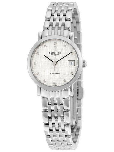 Longines Elegant Automatic Silver Dial Diamond Ladies Watch L43094776 - LONGINES - BALAAN 1