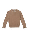 Do Re Boucle Cashmere V Knit Top Beige - HERMES - BALAAN 1