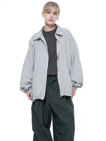 Searsucker Collar Windbreaker Jumper Lgith Gray - CHANCE'S NOI - BALAAN 1