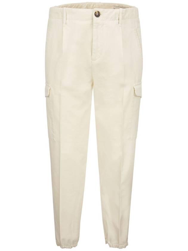 Men's Drill Cargo Straight Pants Ivory - BRUNELLO CUCINELLI - BALAAN 2