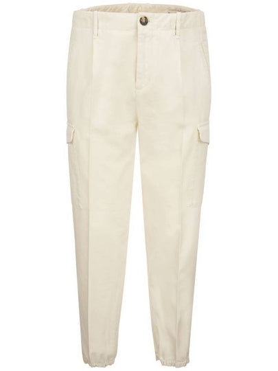 Men's Drill Cargo Straight Pants Ivory - BRUNELLO CUCINELLI - BALAAN 2