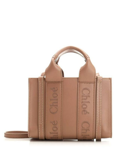 Woody Leather Mini Tote Bag Woodrose - CHLOE - BALAAN 1