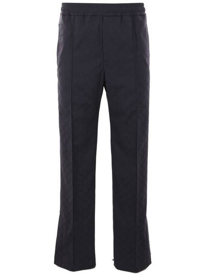 Web Polyester GG Jacquard Straight Pants Blue - GUCCI - BALAAN 2