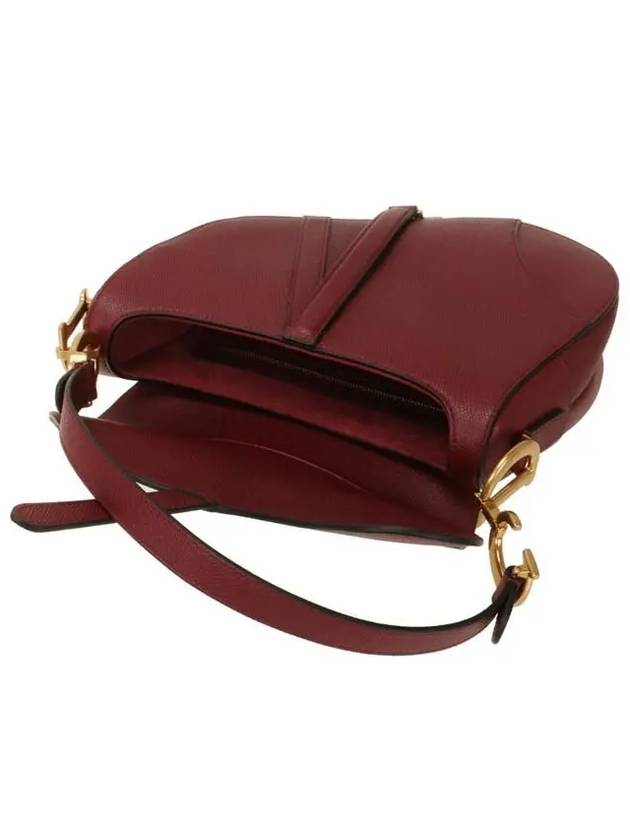 Saddle Grained Calfskin Shoulder Bag Red - DIOR - BALAAN 5