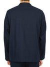 Poplin Pajamas Long Sleeve Shirt Midnight Blue - TEKLA - BALAAN 5