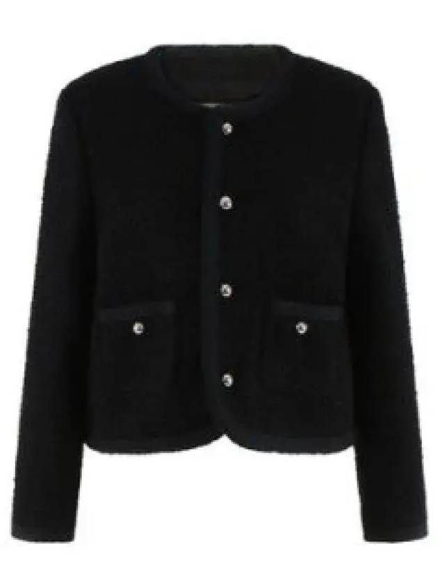 Chelsea Cashmere Bouclette Natté Jacket Black - CELINE - BALAAN 2