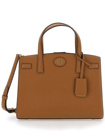 Robinson Pebbled Tote Bag Brown - TORY BURCH - BALAAN 2