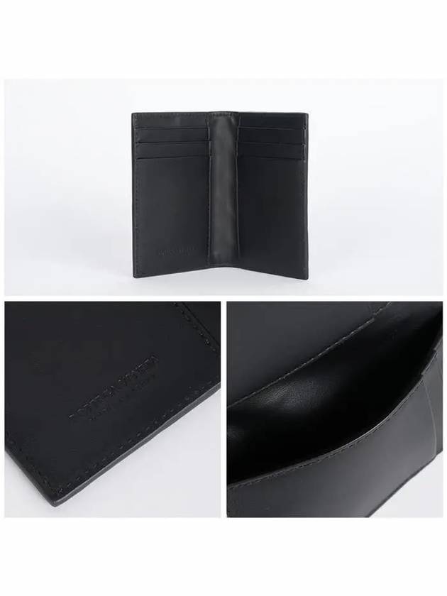 Intrecciato Flap Card Case Black - BOTTEGA VENETA - BALAAN 4