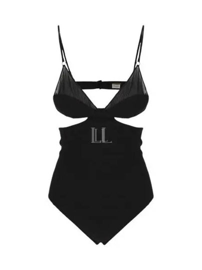 Cut Out Body Suit Black - SAINT LAURENT - BALAAN 2