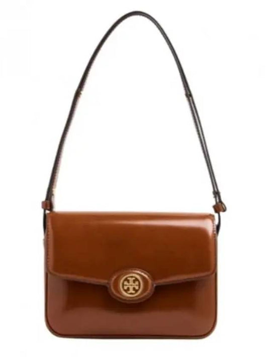 Robinson Spazzolato Convertible Logo Shoulder Bag Marone - TORY BURCH - BALAAN 2