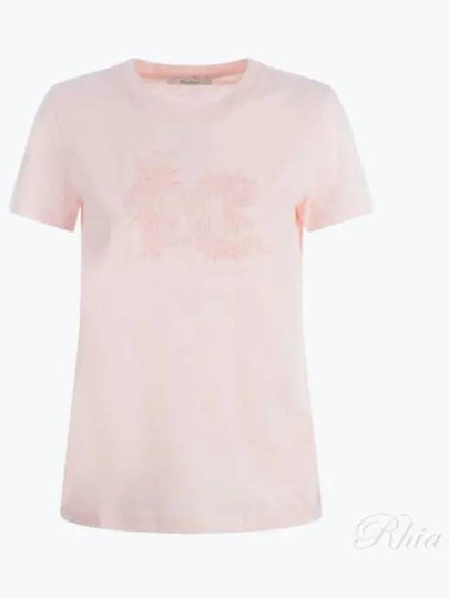 Women's Sacha Short Sleeve T-Shirt Pink - MAX MARA - BALAAN 2