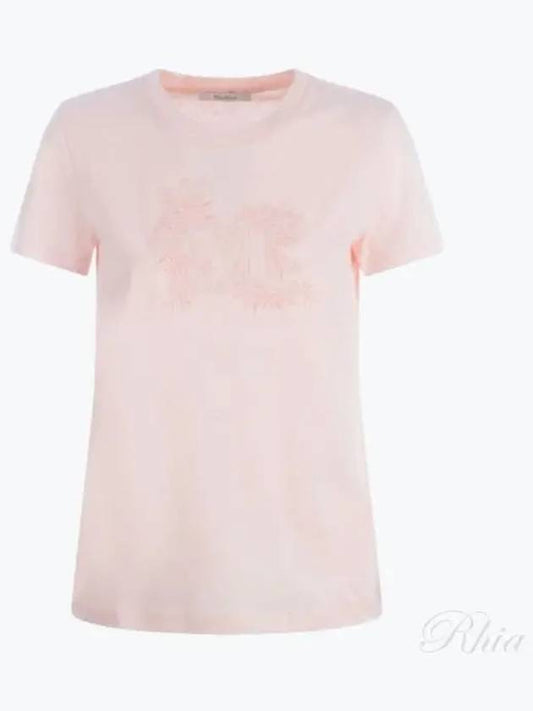 Women's Sacha Short Sleeve T-Shirt Pink - MAX MARA - BALAAN 2