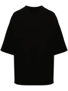 Tommy Cotton Short Sleeve T-Shirt Black - RICK OWENS - BALAAN 1