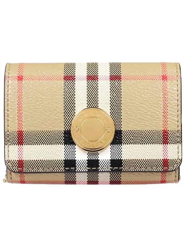 Check Detachable Chain Strap Wallet Archive Beige - BURBERRY - BALAAN 3