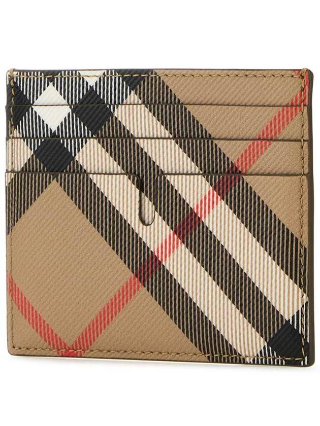 Check Card Wallet Beige - BURBERRY - BALAAN 3