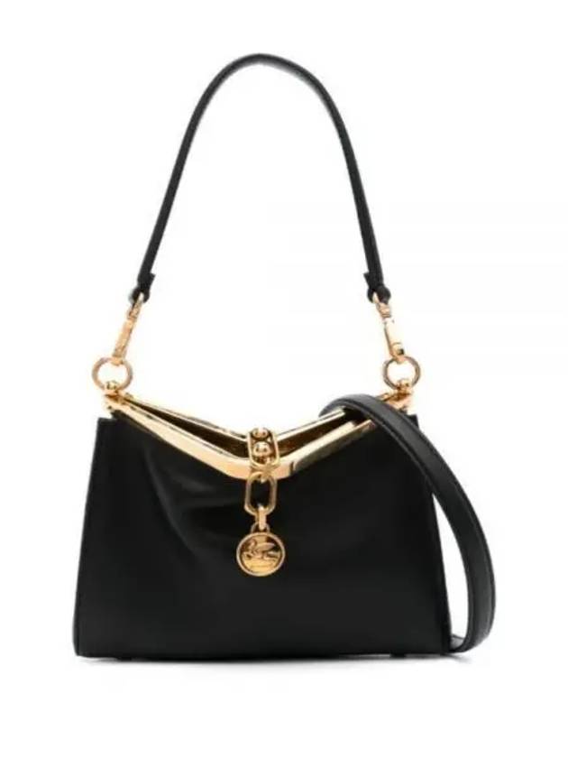 Vela Small Calfskin Leather Shoulder Bag Black - ETRO - BALAAN 2