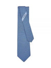 Interwoven Gancini Print Silk Tie Light Blue - SALVATORE FERRAGAMO - BALAAN 2