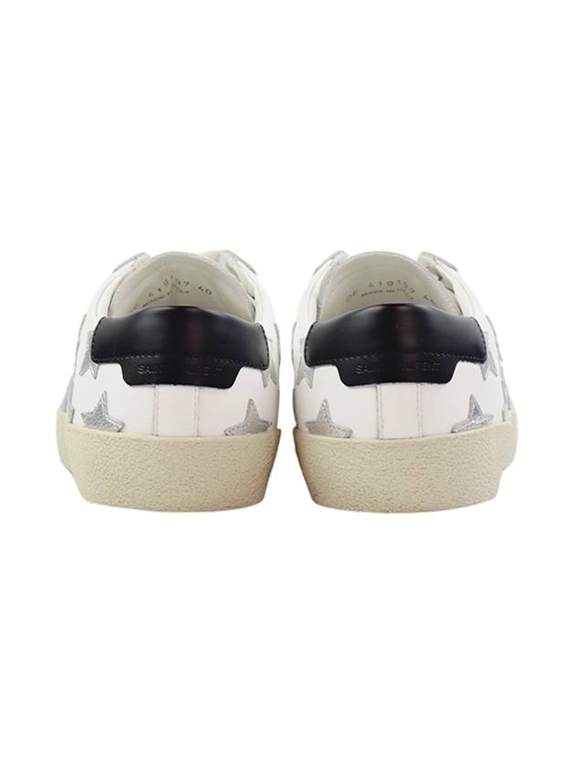 Star Patch Low Top Sneakers Black White - SAINT LAURENT - BALAAN 5