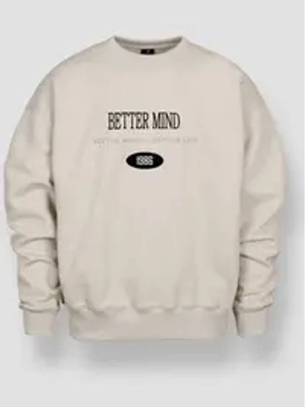 Better Mind Overfit Sweatshirt Beige - BLACKMAMBA - BALAAN 1