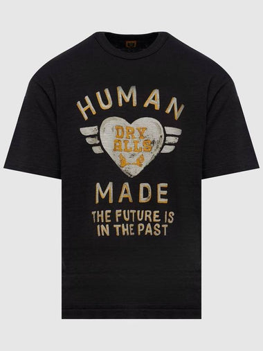 Graphic Print Short Sleeve T-Shirt Black - HUMAN MADE - BALAAN 1