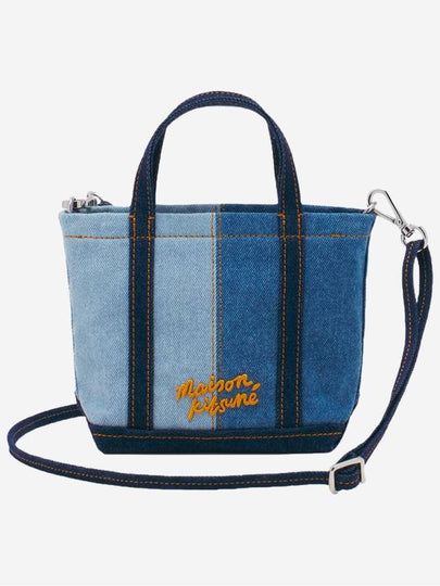 Fox Head Denim Tote Bag Blue - MAISON KITSUNE - BALAAN 2