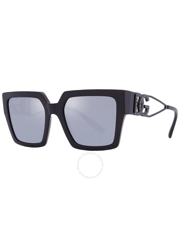 Dolce and Gabbana Grey Mirrored Black Square Ladies Sunglasses DG4446B 501/6G 53 - DOLCE&GABBANA - BALAAN 3