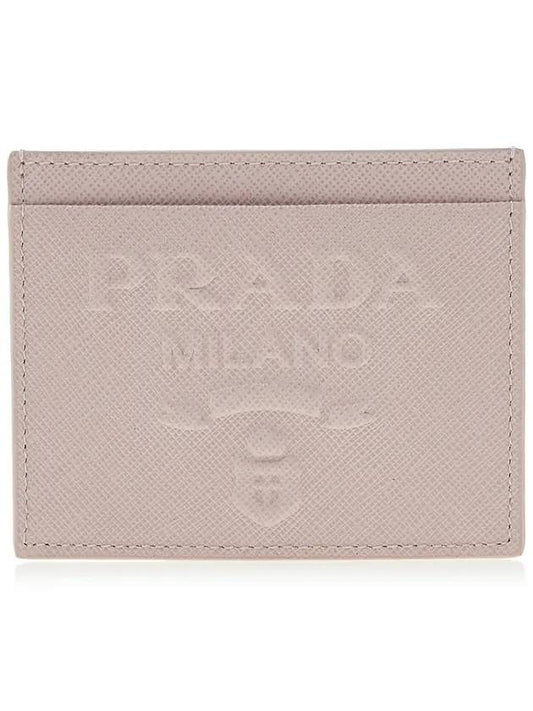 Saffiano Single Card Wallet Pink - PRADA - BALAAN 1