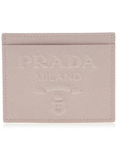 Saffiano Single Card Wallet Pink - PRADA - BALAAN 1