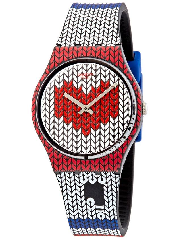 Swatch Amaglia Red and White Dial Ladies Watch GB306 - SWATCH - BALAAN 1