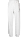 Vendome Logo Print Casual Cotton Track Pants Grey - SPORTY & RICH - BALAAN 1