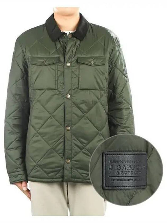 Men's Shirt Quilted Jacket Olive - BARBOUR - BALAAN 2