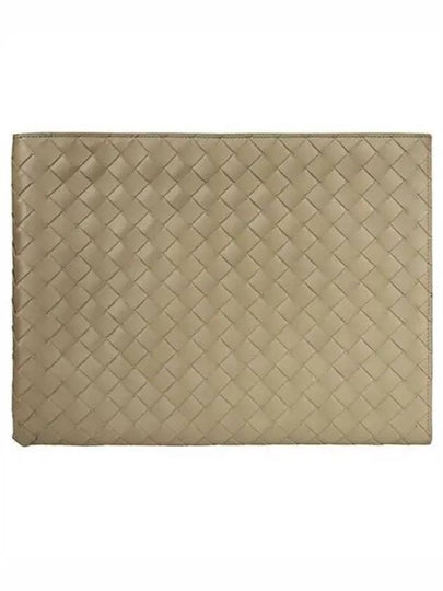 Intrecciato Half-Zip Clutch Bag Green - BOTTEGA VENETA - BALAAN 2