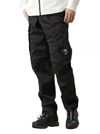 Stretch Sateen Loose Cargo Straight Pants Black - CP COMPANY - BALAAN 2